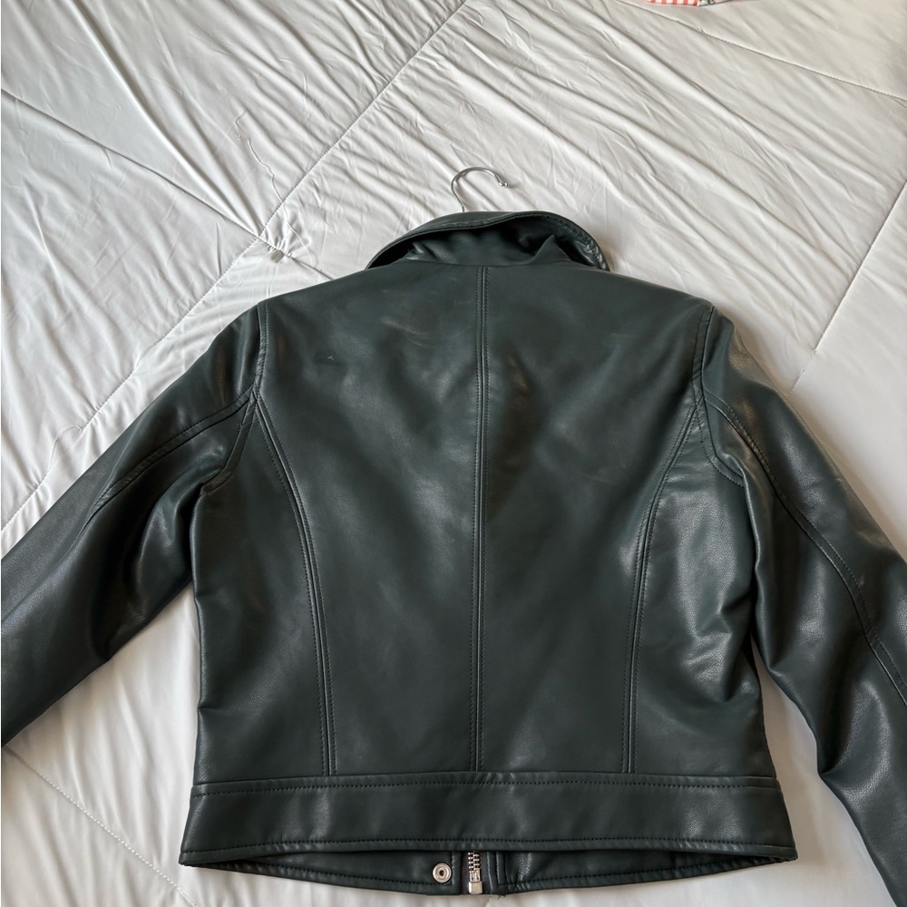 Blank NYC Dark Green Leather Jacket - Picture 2 of 3